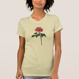 Camiseta Único rosa do rosa: Desenho de lápis da cor
