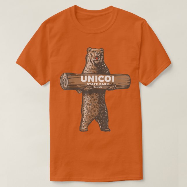 Camiseta Unicoi State Park Georgia GA Bear Vacation Souveni (Frente do Design)
