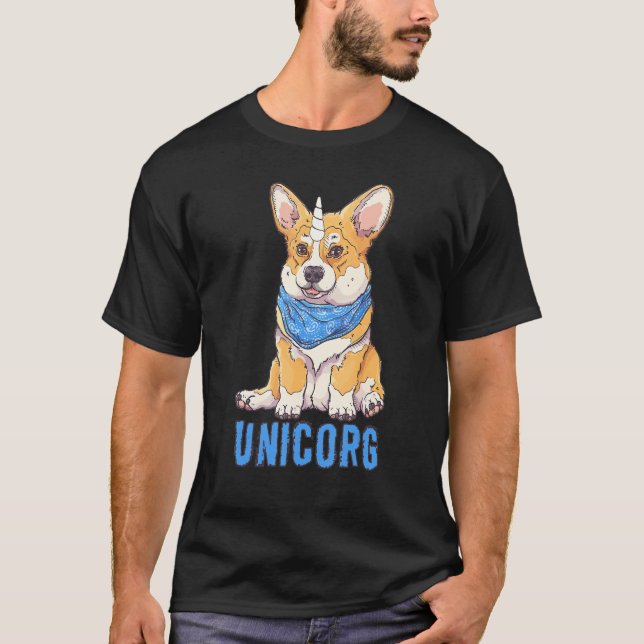 Camiseta Unicorgi dog   Breed corgi   nice (Frente)