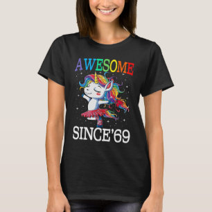 Camiseta Unicorn 51rua Birthday Rainbow 1969 51 Anos