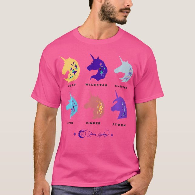 Camiseta Unicorn Academy Unicorn Silhouettes Graphic (Frente)
