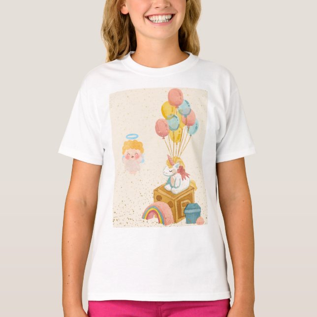 Camiseta Unicorn Angel Balloon (Frente)