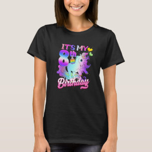 Camiseta Unicorn Aniversário é minha oitava garota de roupa