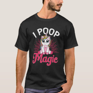 Camiseta Unicorn arco-íris i poop magia