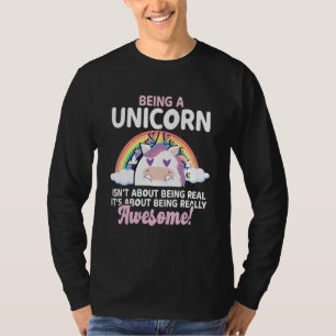 Camiseta Unicorn arco-íris Ser um unicórnio não é sobre ser