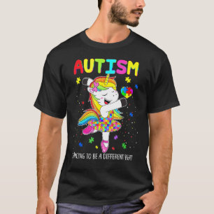 Camiseta Unicorn Autism Quebra-cabeça Heart Dancing To Be A
