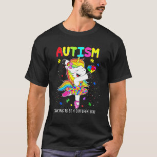 Camiseta Unicorn Autism Quebra-cabeça Heart Dancing To Be A