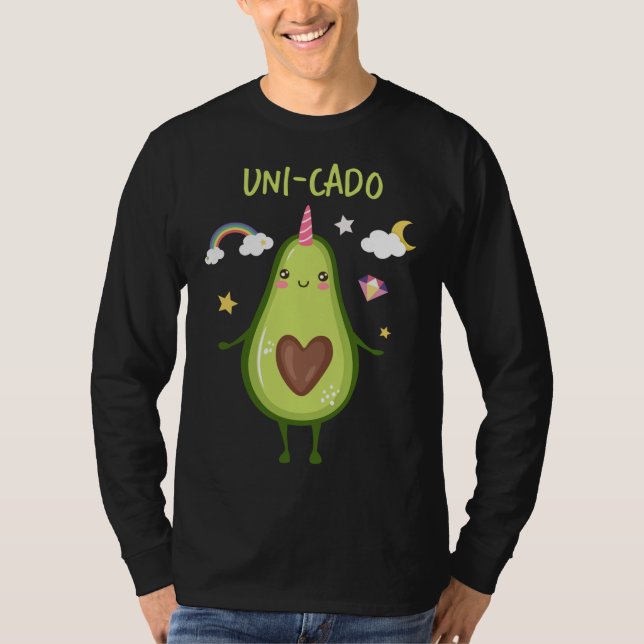 Camiseta Unicorn Avocado Guacamole Bravo Saudável Gordura V (Frente)