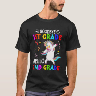 Camiseta Unicorn Back To School Hello Second Grade Goodbye 
