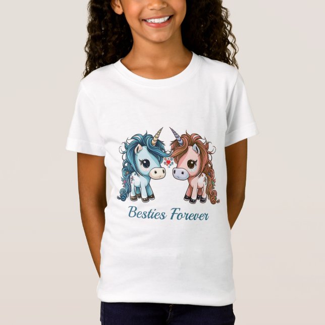 Camiseta Unicorn Besties para sempre T-Shirt (Frente)