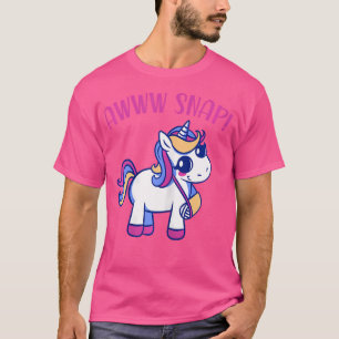 Camiseta Unicorn Broken Arm Awww Snap Para Meninas