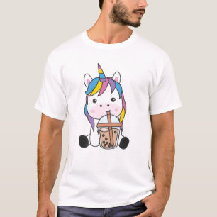 Camiseta Unicorn Bubble Tea Unicorns Cute Animal Girls