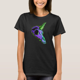Camiseta Unicorn Cabeça de Cabeça Punk Emo Magical Horse Un