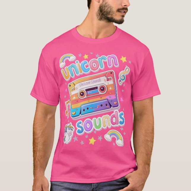 Camiseta Unicorn Cassette Collage Mens (Frente)