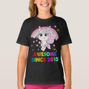 Camiseta Unicorn Cutie 7 Birthday Unicorn, 7 anos