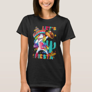 Camiseta Unicorn Dabbing Cinco de Mayo deixa Fiesta Ca