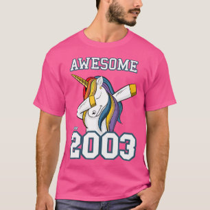 Camiseta Unicorn Dabbing incrível desde 2003 Birthday Dabbi
