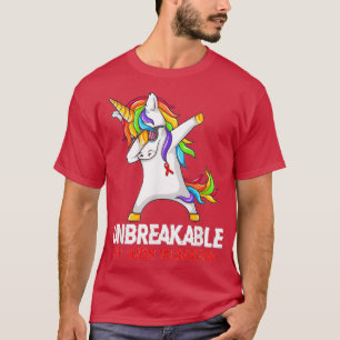 Camiseta Unicorn Dabbing inseparável Hiv Aids Warrior Ribbo
