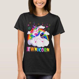 Camiseta Unicorn Dabbing Rainbow judeu Rosh Hashanah J