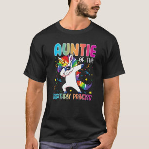 Camiseta Unicorn Dabbing tia Da Princesa De Aniversário Gi
