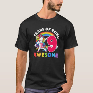 Camiseta Unicorn de 9 anos de idade dab 9 de aniversário
