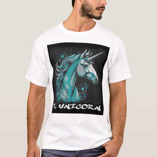 Camiseta Unicorn Design T-Shirt For Men (Frente)
