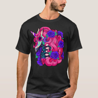 Camiseta Unicorn dia de los muertos dia do crânio morto