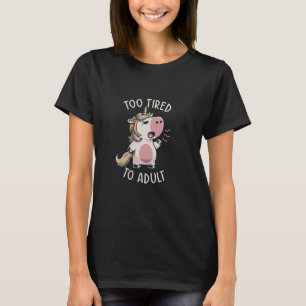Camiseta Unicorn Dorme Muito Cansado Para Adultar Fantasia