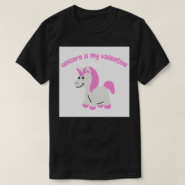 Camiseta unicorn é meu namorados 1 (Frente do Design)