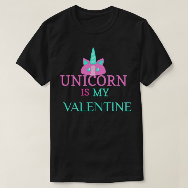 Camiseta unicorn é meu namorados 4 (Frente do Design)