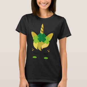 Camiseta Unicorn Face Dia de São Patrício Irlandesas Rapari