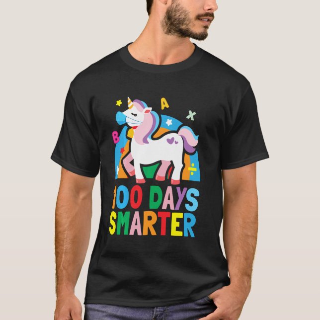 Camiseta Unicorn Face Máscara Engraçada 100 Dias De Meninas (Frente)