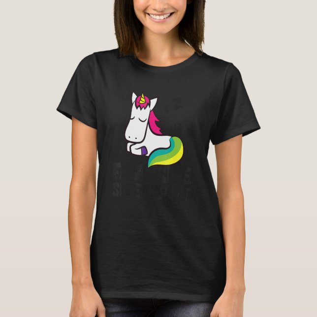 Camiseta Unicorn Favorite Sleep  Unicorn Pajama (Frente)
