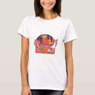 Camiseta Unicorn Flamingo Beach