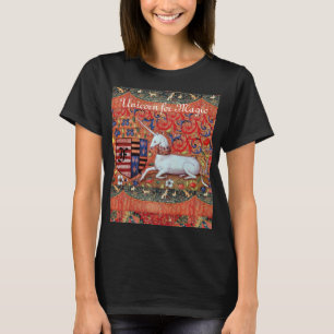 Camiseta UNICORN FOR MAGIC Fantasy Flowers, Animal Monogram