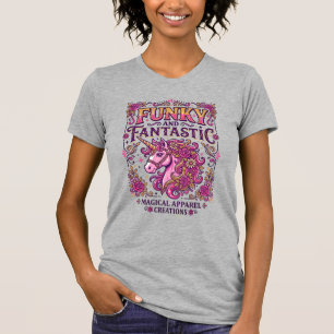 Camiseta Unicorn Funky e Fantástico Design Stylish Zazzle_