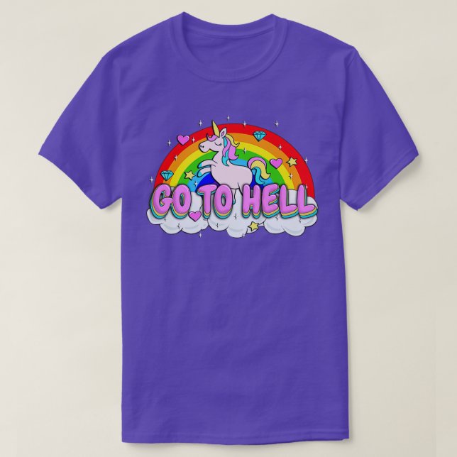 Camiseta Unicorn Go to Hell Unicorn (Frente do Design)