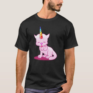Camiseta Unicorn Horn Rainbow Cute Kittycorn Caticorn Rainb