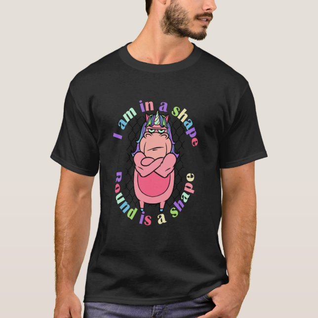 Camiseta unicorn horse chubby angry (Frente)
