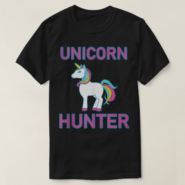 Camiseta Unicorn Hunter Rainbow Myth Fairytale Unicorn Colo (Frente do Design)
