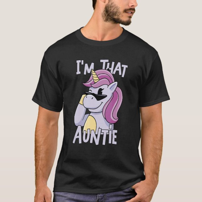 Camiseta Unicorn I am That Auntie (Frente)