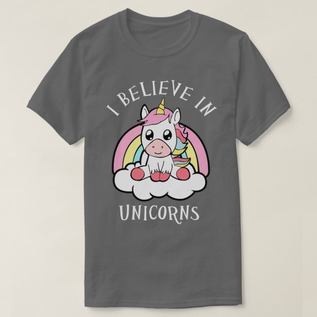 Camiseta Unicorn I Believe In Unicorns (Frente do Design)