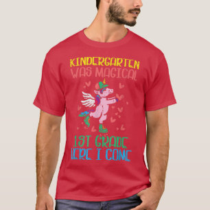 Camiseta Unicorn Jardim de Infância Era Magia De 1 rua Aqui