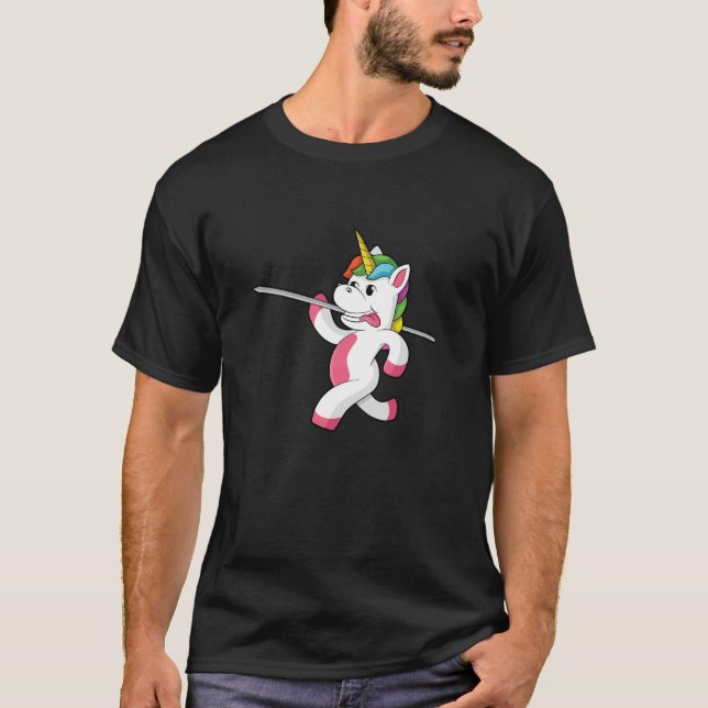 Camiseta Unicorn javelin throw track and field discus field (Frente)
