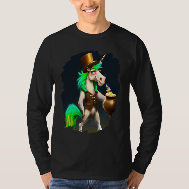 Camiseta Unicorn Leprechaun  Unicorns St Patricks Day (Frente)
