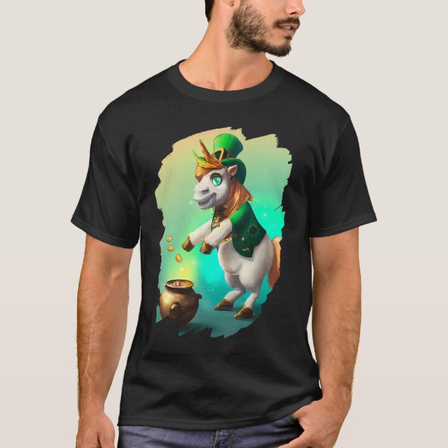 Camiseta Unicorn Leprechaun  Unicorns St Patricks Day  1 (Frente)