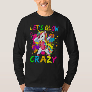 Camiseta Unicorn Let's Glow Crazy Retro 80s Birthday Party