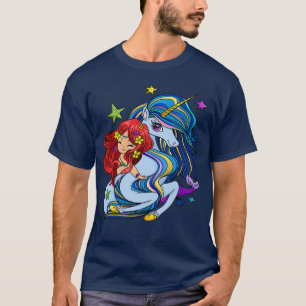 Camiseta Unicorn Lover Pony Mermaid Unicorn com Mermaid Un