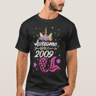 Camiseta Unicorn Mermaid Birthday Incrível Desde 2009