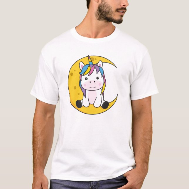 Camiseta Unicorn Moon Good Night Sweets Unicorns (Frente)